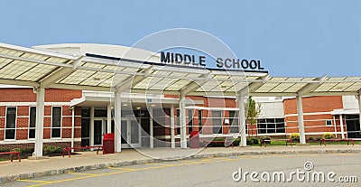 Middle School building Stock Photo