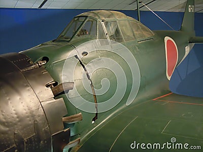 Cockpit section of WW2 fighter aircraft Editorial Stock Photo