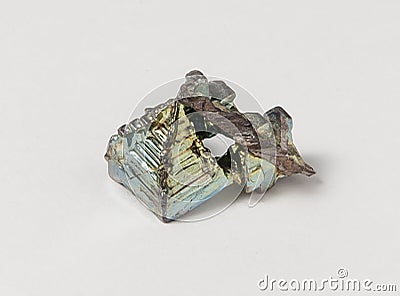 Ore bismuth on white background Stock Photo