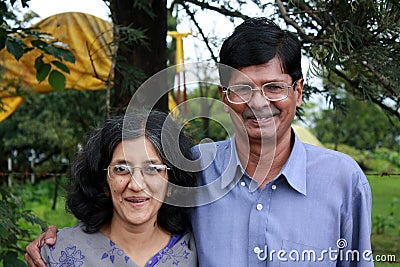 Middleaged Indian Couple Stock Photo