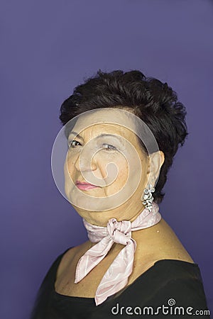 Middleaged woman with pinup look Stock Photo