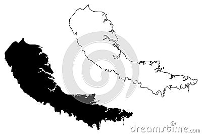 Middlesex County, Commonwealth of Virginia U.S. county, United States of America, USA, U.S., US map vector illustration, Vector Illustration