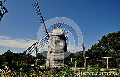 Middletown, RI: 1812 Robert Sherman Windmill Editorial Stock Photo