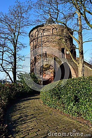 Midieval tower in sunlight Stock Photo