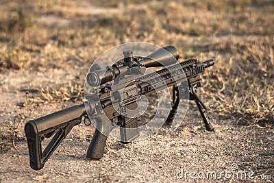 Midlenght rifle ar15 Stock Photo