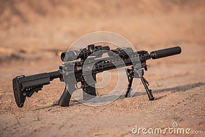 Midlenght rifle ar15 Stock Photo