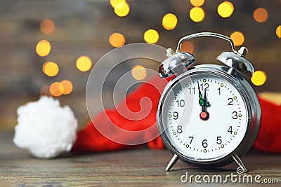 Midnight clock. New Years countdown Stock Photo
