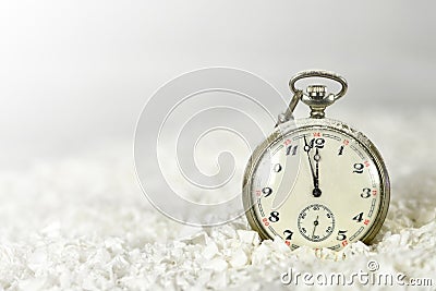 Midnight clock. New Years countdown Stock Photo