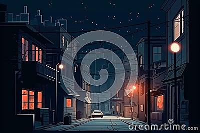 Midnight reverie Cartoon Illustration