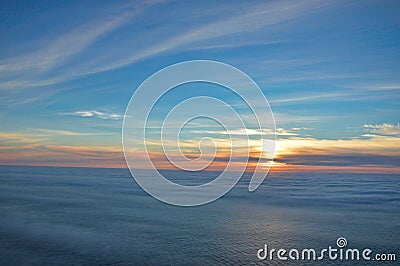 Midnight sun at Nordkapp Stock Photo