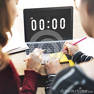 Midnight Time Tomorrow Timing Concept Stock Photo