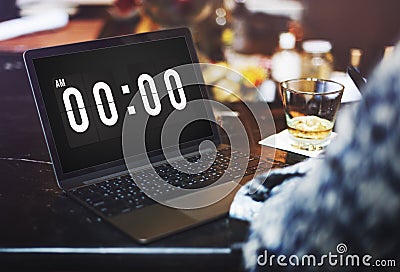 Midnight Time Tomorrow Timing Concept Stock Photo