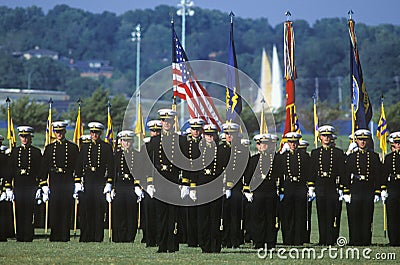 Midshipmen, United States Naval Academy, Annapolis, Maryland Editorial Stock Photo