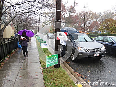 Midterm Election Voters Going to the Polls Editorial Stock Photo