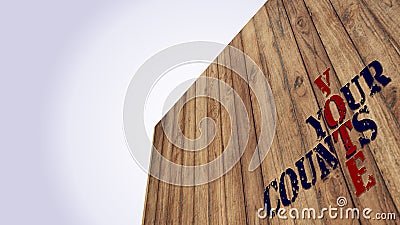 Midterm election your vote counts leters on wooden background Stock Photo