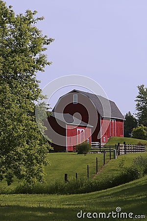 Midwest American Barn Stock Photo