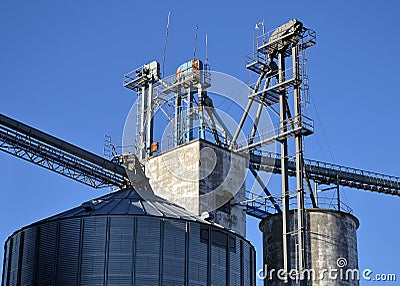 Midwest Grain Elevator Stock Photo