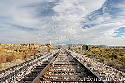 Midwest train tracks Stock Photo