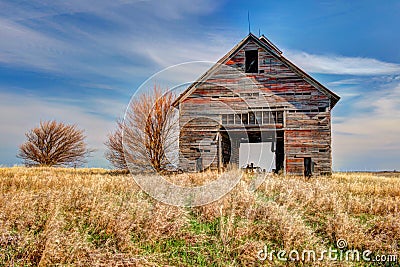 Midwestern deteriorating old barn Editorial Stock Photo