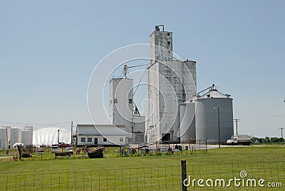 Midwestern USA Grain Co-op Stock Photo