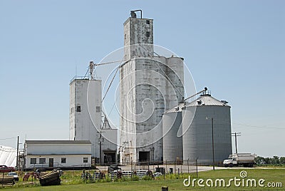 Midwestern USA Grain Co-op Stock Photo