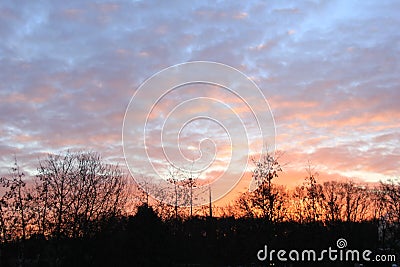 A midwinter sunrise Stock Photo