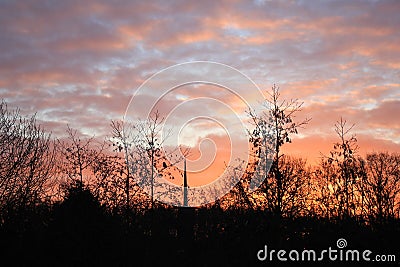 A midwinter sunrise Stock Photo