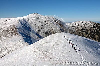 Midzhur or Midzor is a peak in the Balkan Mountains, situated on the border between Bulgaria and Serbia. Stock Photo