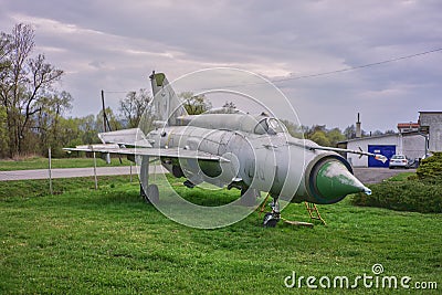 Mig-21 jet fighter plane Stock Photo