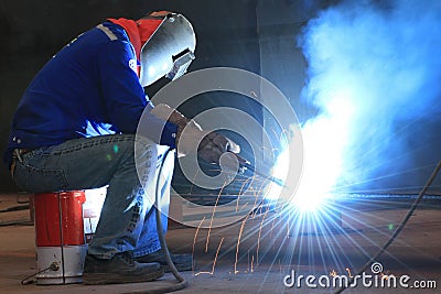 MIG Welder Stock Photo