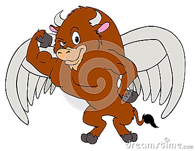 Mighty Buffalo Wings Stock Photo