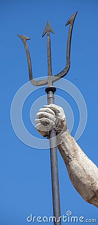 The mighty god of sea and oceans Neptune (Poseidon, Triton). Stock Photo