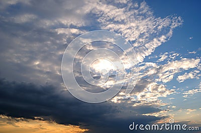 Mighty stormy clouds Stock Photo