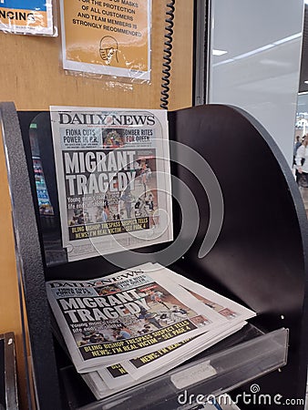 Migrant Tragedy, American Immigrants And Immigration, NYC, NY, USA Editorial Stock Photo