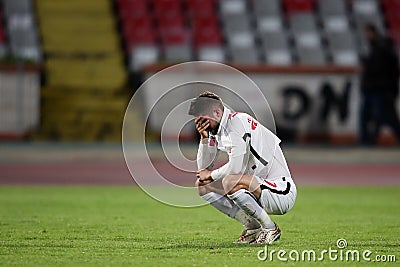 Miha Mevlja shocked after his teammate, Patrick Ekeng died on the football pitch Editorial Stock Photo