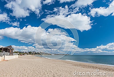 Mijas Beach Costa Del Sol Stock Photo