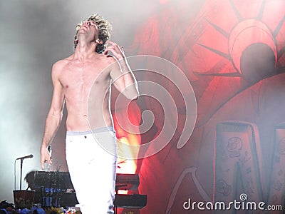 Mika in concert in Cagliari - June 2010 Editorial Stock Photo