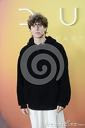 Mike Fajardo posing at the photocall during the premiere of Dune Part 2 in Madrid Spain Editorial Stock Photo