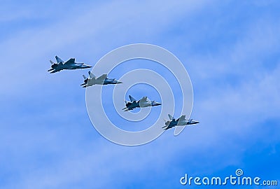 4 Mikoyan-Gurevich MiG-31 (Foxhound) Editorial Stock Photo