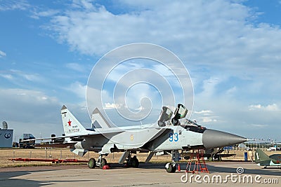 Mikoyan MiG-31 (NATO reporting name: Foxhound) Editorial Stock Photo