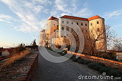 Mikulov castle, Czech republic Stock Photo