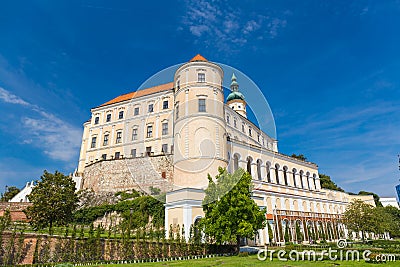 Mikulov castle, Southern Moravia, Czech Republic Editorial Stock Photo