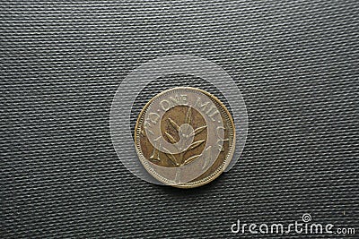 1 Mil coin Palestine, Front view, 1937 Stock Photo