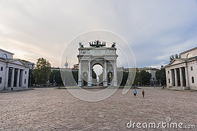 Milan - Arco della Pace Editorial Stock Photo