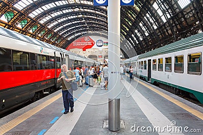 Milan Central railway station Editorial Stock Photo