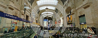 Milan Central Train Station Editorial Stock Photo