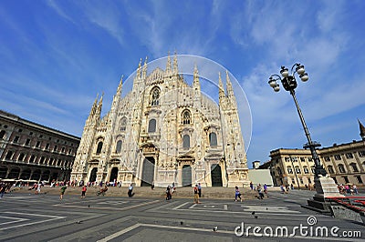 Milan Dome square, Italy Editorial Stock Photo