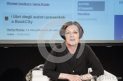 Milan, Herta Muller to bookcity Editorial Stock Photo