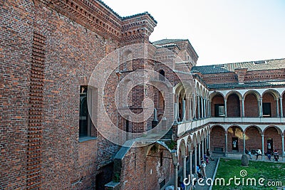 Internal courtyard of the University of Milan Editorial Stock Photo