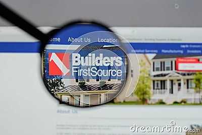 Milan, Italy - August 10, 2017: Builders First Source logo on th Editorial Stock Photo
